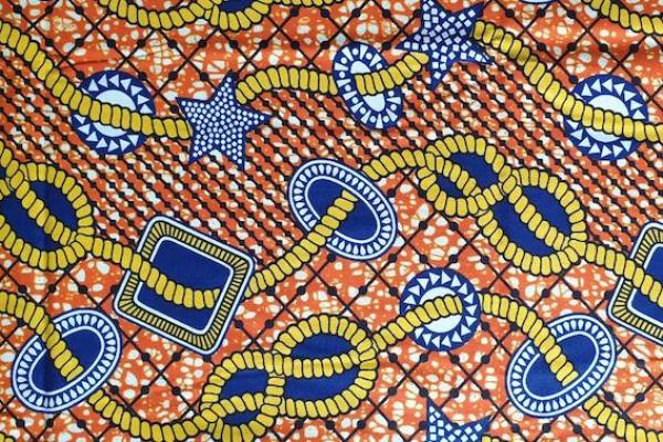 YELLOW CELEBRATION Waxprint Stoff